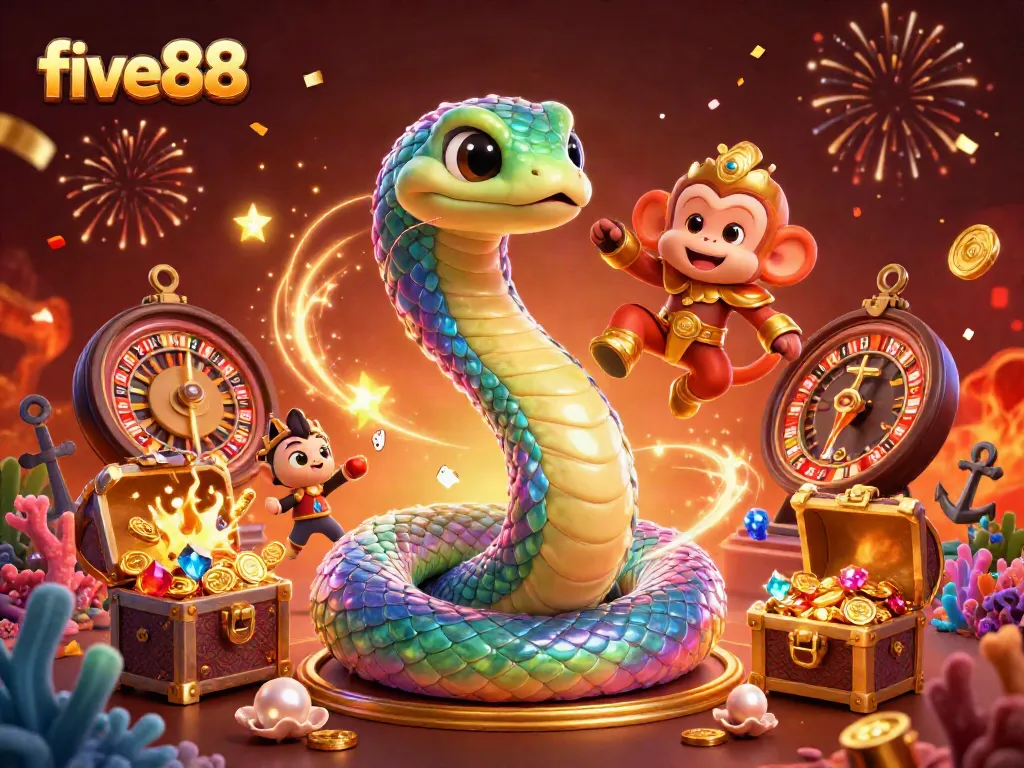 Experience the excitement of five88 with dynamic live casino elements and immersive 3D artwork.