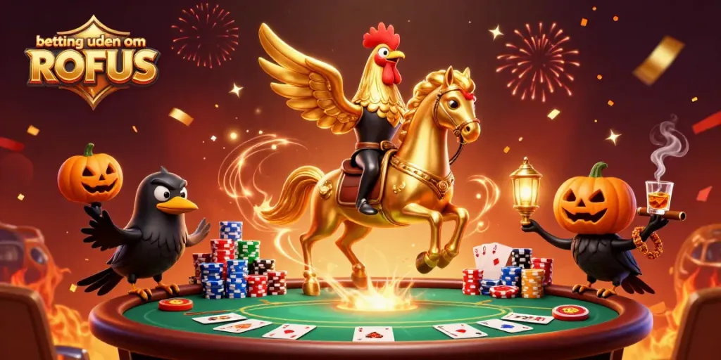 Experience betting uden om ROFUS with thrilling action in a colorful casino scene.