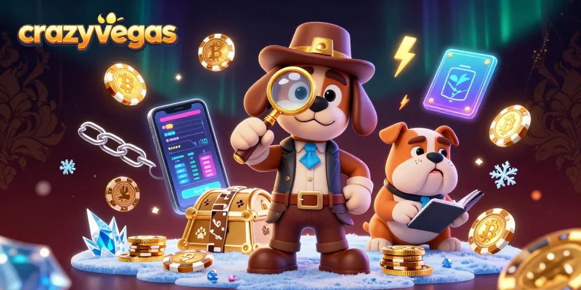 Discover exclusive no deposit bonuses at crazyvegas through a dynamic illustration featuring detectives in action.